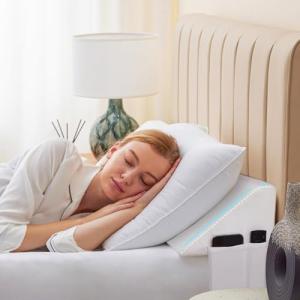 Bedluxe King Wedge Pillow Headboard (76"x10"x6"), Bed Wedge Pillow for Headboard, Foam Headboard Pillow, Bed Gap Filler King - Fill The Gap (0-7"), Mattress Gap Filler (White)