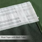 MIULEE Olive Green Velvet Curtains 96 inches 2 Panels - Pinch Pleated Luxury Room Darkening Blackout Window Drapes for Bedroom Living Room Thermal Insulated Super Soft, Back Tab Rod Pocket