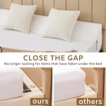 Bedluxe King Wedge Pillow Headboard (76"x10"x6"), Bed Wedge Pillow for Headboard, Foam Headboard Pillow, Bed Gap Filler King - Fill The Gap (0-7"), Mattress Gap Filler (White)