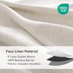 100% Blackout Shield Linen Blackout Curtains for Bedroom, Beige Grommet Curtains for Living Room, Thermal Insulated Room Darkening Drapes for Nursery, Boho Home Decor, 50" W x 72" L, 2 Panels