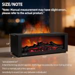 TMEHM Fireplace Flame Air Diffuser Humidifier,7 Colors Aromatherapy Essential Oil Diffuser,Ultrasonic Aroma Humidifier with Timer for Home,Bedroom,Office,Yoga (Black, L)