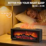 TMEHM Fireplace Flame Air Diffuser Humidifier,7 Colors Aromatherapy Essential Oil Diffuser,Ultrasonic Aroma Humidifier with Timer for Home,Bedroom,Office,Yoga (Black, L)