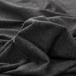 PURE ERA Jersey Knit Duvet Cover Set 100% T-Shirt Cotton Super Soft Comfy 3pc Bedding Set with Zipper Closure (Heather Charcoal Grey, Queen)