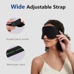 ALASKA BEAR Sleep Mask Memory Foam Contoured Eye Cups for Women and Men, Soft 3D Blackout Eye Mask for Sleeping No Pressure on Eyelids and Eyelashes Protection, Earplugs Set, Black