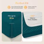 Ashton Sheets 100% Egyptian Cotton Sheets Full Size - 800 Thread Count 4 PC Deep Pocket Full Size Sheets Set, Silky Soft Cooling Sateen Weave Luxury Hotel Sheets, Fits Mattress Upto 18" - Teal