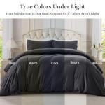 PURE ERA Jersey Knit Duvet Cover Set 100% T-Shirt Cotton Super Soft Comfy 3pc Bedding Set with Zipper Closure (Heather Charcoal Grey, Queen)