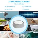 Rechargeable White Noise Machine with 28 Smoothing Sounds, Portable Sound Machine for Baby Kids Adult Sleeping, Auto-Off Timer, 32 levles of Volume Noise Machine Therapy for Home, Office, Travel