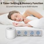 Sound Machine Mini White Noise Machine with 30 Soothing Sounds 4 Timers Memory Function for Newborn Baby Kids Adults Portable Rechargeable Sleep Brown Noise Machine for Travel Camping Home Office