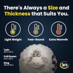 Serta Goose Feathers Down Fiber Comforter Queen Size Duvet Insert,100% Cotton,Hotel Luxury Hypoallergenic Comforter 58oz All Season Medium Warmth 90 x 90 in White