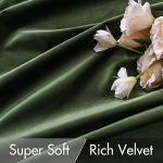 MIULEE Olive Green Velvet Curtains 96 inches 2 Panels - Pinch Pleated Luxury Room Darkening Blackout Window Drapes for Bedroom Living Room Thermal Insulated Super Soft, Back Tab Rod Pocket