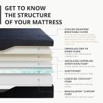 MLILY EGOHOME 14 Inch Queen Memory Foam Mattress for Back Pain, Cooling Copper Gel Bed in a Box, Foam Made in USA, CertiPUR-US Certified, Therapeutic Medium Firm, 60x80x14 Black