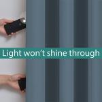 Yakamok 100% Blackout Lined Panels, Thermal Insulated Blackout Curtains for Bedroom, Heat Blocking Drapes for Living Room(52Wx84L, Stone Blue, 2 Panels)