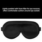 Alaska Bear Sleep Mask Silk Eye Cover with Shaped Padding for Pressure-Free Sleeping, Foam Insert, Upgrade Contour Over Conventional Flat Satin Eye Masks, Machine Washable