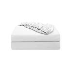 2-Pack Pure Cotton Twin XL Fitted Sheet for Adjustable Bed Split King, 600 TC 16" Deep Pocket Egyptian Cotton Fitted Sheet (2pcs, Twin XL, White)