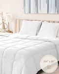 Down Alternative Comforter King Size - Fluffy Duvet Insert - Premium Plush All Season - Luxury Breathable Hotel Cooling Comforter - King, White, 104x86 inches - Comes Compressed Packaging