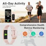 Fitness Tracker with Step Counter/Calories/Stopwatch, Activity Tracker, Health Tracker with Heart Rate Monitor, Sleep Tracker,1.10''AMOLED Touch Color Screen, Pedometer Watch for Women Men