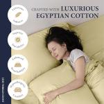 Ashton Sheets 100% Egyptian Cotton Sheets King Size - 1200 Thread Count King Size Sheets Set Egyptian Cotton, 4 PC Luxury Bedsheet (Beige), Soft, Cooling, 17" Deep Pocket Sateen Weave Bedsheet Set