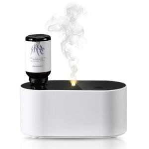 Lecdura Waterless Diffuser for Essential Oil, Battery Operated Scent Air Aromatherapy Diffuser, Mini Aroma Diffusers with 3 Intermittent Mist Modes, Cycle Start for 400-700 sq.ft Home Office Bedroom.