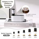 Lecdura Waterless Diffuser for Essential Oil, Battery Operated Scent Air Aromatherapy Diffuser, Mini Aroma Diffusers with 3 Intermittent Mist Modes, Cycle Start for 400-700 sq.ft Home Office Bedroom.