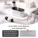 Lecdura Waterless Diffuser for Essential Oil, Battery Operated Scent Air Aromatherapy Diffuser, Mini Aroma Diffusers with 3 Intermittent Mist Modes, Cycle Start for 400-700 sq.ft Home Office Bedroom.