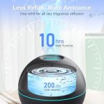 THIMONES 2 Pack Essential Oil Diffuser for Home - 200ml Ultrasonic Aromatherapy Diffuser with 4 Timers & 7 Colors Night Lights, 20dB Quiet Working for 10 Hours (Black+Black)