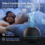 THIMONES 2 Pack Essential Oil Diffuser for Home - 200ml Ultrasonic Aromatherapy Diffuser with 4 Timers & 7 Colors Night Lights, 20dB Quiet Working for 10 Hours (Black+Black)