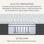 Beautyrest Silver BRS900 12” Extra Firm King Mattress, Cooling Technology, Supportive, CertiPUR-US, 100-Night Sleep Trial, 10-Year Limited Warranty