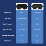 Alaska Bear Sleep Mask Silk Eye Cover with Shaped Padding for Pressure-Free Sleeping, Foam Insert, Upgrade Contour Over Conventional Flat Satin Eye Masks, Machine Washable