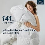 Pacific Coast Goose Feather Down Fiber Comforters King Size, Extra Fluffy White Duvet Insert, Ultra-Soft, Breathable, All Season Hotel Luxury Bedding Comforters, 8 Corner & Center Loops (106"x90")