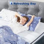 Lomeluous Queen Mattress 14 Inch,Luxurious Layered Support Queen Size Mattress with 3” Pressure Relie Layer and Coils System for Proper Lumbar & Hip Support, Cooling Upgrade Medium Firm