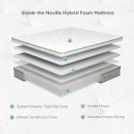 Novilla King Mattress, 12 Inch Hybrid Pillow Top King Size Mattress in a Box with Gel Memory Foam & Individually Wrapped Pocket Coils Innerspring for a Cozy & Peaceful Sleep