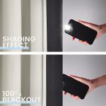 SimpleHome 100% Blackout Curtains for Bedroom,Thermal Insulated Cream Grommet Window Drapes Room Darkening Curtains for Living Room with Black Back,52 x 72 Inch,2 Panels