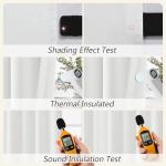 Guken White 100% Blackout Linen Curtains 84 Inch Length 2 Panels Set for Living Room Bedroom Back Tab Thermal Insulated 100% Black Out Drapes Room Darkening Farmhouse Style for Bedroom Curtains 52x84