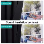 NICETOWN Extra Long Truly Blackout Drapes for Hall and Villa, 100% Blackout Window Curtain Panels with Black Lined for Night Shift Worker, 70-inch Width Each Panel, 108-inch Length, Black, 2 Pieces