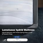 Lomeluous Queen Mattress 14 Inch,Luxurious Layered Support Queen Size Mattress with 3” Pressure Relie Layer and Coils System for Proper Lumbar & Hip Support, Cooling Upgrade Medium Firm
