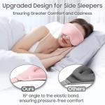 MOEASEii Sleep Mask - Total Blackout 3D Sleeping Mask, Super Lightweight & Silky Soft Eye Mask for Sleeping, Fully Adjustable Fit for Home, Office, Traveling, Meditation, Yoga, Pink