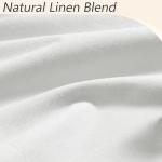 Guken White 100% Blackout Linen Curtains 84 Inch Length 2 Panels Set for Living Room Bedroom Back Tab Thermal Insulated 100% Black Out Drapes Room Darkening Farmhouse Style for Bedroom Curtains 52x84