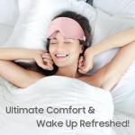 MOEASEii Sleep Mask - Total Blackout 3D Sleeping Mask, Super Lightweight & Silky Soft Eye Mask for Sleeping, Fully Adjustable Fit for Home, Office, Traveling, Meditation, Yoga, Pink