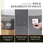 Ashton Sheets 100% Egyptian Cotton King Size Sheet Set - 600 Thread Count Egyptian Cotton Sheets Set for King Size Bed (4 Pc, Dark Grey), Soft, Cooling, Luxury Hotel 16" Deep Pocket Sateen Bedsheet