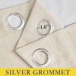 NICETOWN 100% Absolutely Blackout Linen Curtains with Thermal Insulated White Liner, 52" Wide, 2 Panels, 84 inches Long Drapes, Grommet Retro Beige Linen Curtains Vertical Drapes Privacy for Bedroom