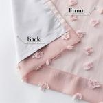 MYSKY HOME Pink Blackout Curtains for Girls Bedroom 84 Inches Long Total Light Blocking Blush Nursery Curtain 2 Panels Room Darkening Grommet Window Drapes with Pom Pom Sheer for Living Room 52W x 84L