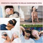 Amrules Silk Sleep Mask Set of 2, Adjustable Silk Eye Mask for Sleeping, Soft Sleeping Eye Shade Cover for Women, Good for Blocking Light, Reducing Puffiness, Enhancing Sleep Quality (Pink & Black)