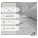 Linen Home 100% Cotton Percale Sheets Queen Size, White, Deep Pocket, 4 Pieces Set - 1 Flat, 1 Deep Pocket Fitted Sheet and 2 Pillowcases, Crisp Cool and Strong Bed Linen