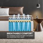 BedStory King Size Mattress for Couples - 14 Inch Extra Firm Hybrid Mattress with Motion Isolation - Back Pain Relief and Orthopedic Spinal Support - 800+ Advanced Pocket Springs, CertiPUR-US