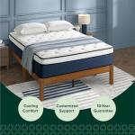 ZINUS 14 Inch Cooling Comfort Support Hybrid Mattress [New Version], California King, Fiberglass Free, Medium Plush, Cooling Motion Isolation, Certified Safe Foams & Fabric, Mattress in A Box