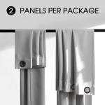 Rutterllow Total Blackout 330 GSM Curtains, Full Shade 84 Inches Long Complete Drapes for Living Room,Thermal Insulated Bedroom Window Treatment Drapes (2Panels,Light Gray,52x84inch)