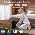 SUAYEA King Size Mattress, 16 Inch Hybrid King Mattress in a Box, Cooling Gel Memory Foam Mattresses with Individual Pocket Springs, Pressure Relief, Medium Firm Feel, Extra Edge Support, CertiPUR-US