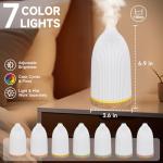 URPOWER 100ML Essential Oil Diffusers for Home with 7 LED Color Changing Lights, Timer & Auto-Off Ultrasonic Aromatherapy Diffuser Cool Mist Humidifer Scent Diffuser for Bedroom, Office, Yoga
