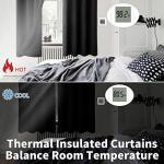 BGment Black Blackout Curtains for Bedroom - Black Out Curtains 63 Inch Long Thermal Insulated Grommet Total Room Darkening Window Drapes for Living Room, 2 Panels, 42 x 63 Inch