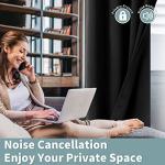 BGment Black Blackout Curtains for Bedroom - Black Out Curtains 63 Inch Long Thermal Insulated Grommet Total Room Darkening Window Drapes for Living Room, 2 Panels, 42 x 63 Inch